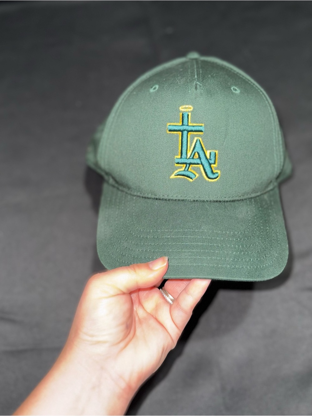 OTTO Green Baseball Cap with Yellow LA Logo